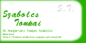 szabolcs tompai business card